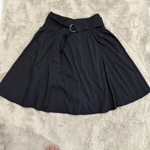 Theory Women's Black A-Line Skirt with Belt Size 4‎ Office Career